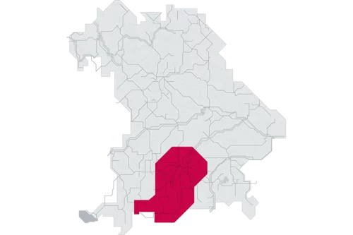 Grafik des Tarifbereichs Werdenfels in Bayern