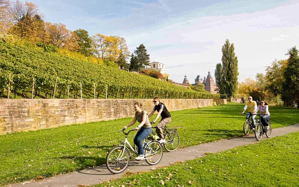 Auf dem MainRadweg bei Aschaffenburg, Foto: Andreas Hub, Lizenz: Tourismus Spessart-Mainland