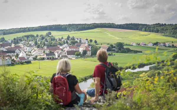 Ausblick Geotop Kalvarienberg Woernitzstein , Foto: Dietmar Denger, Lizenz: Geopark Ries e.V.