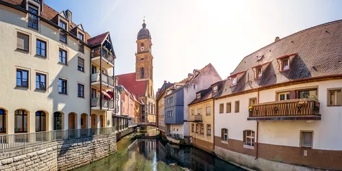 Amberg and its sights: Aerial art site against a medieval backdrop