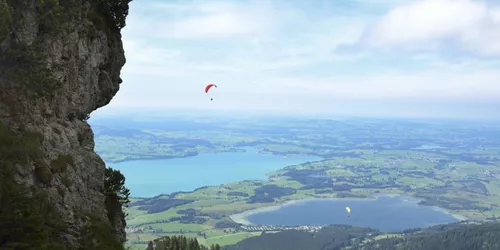 Camping at Lake Bannwaldsee in the Allgäu