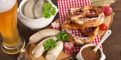 A snack at the Hofbräukeller in Munich